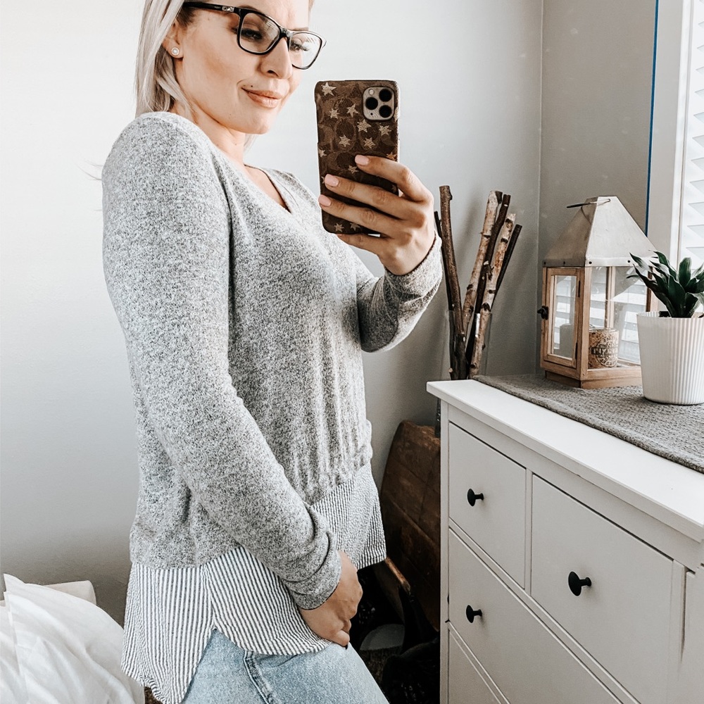 Promesa Soft Rayon V-neck Casual Pullower Sweater